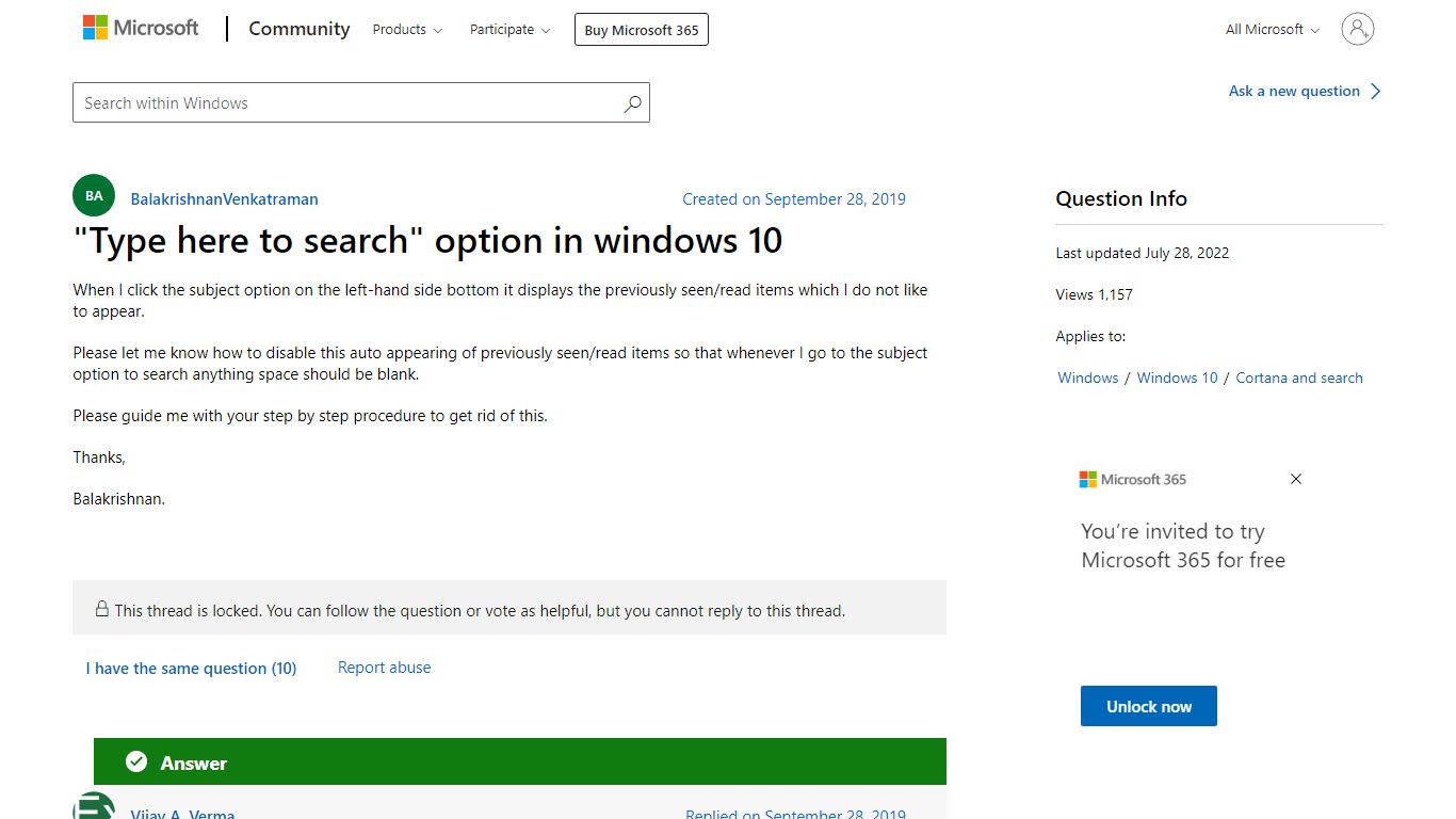 "Type here to search" option in windows 10 - Microsoft Community